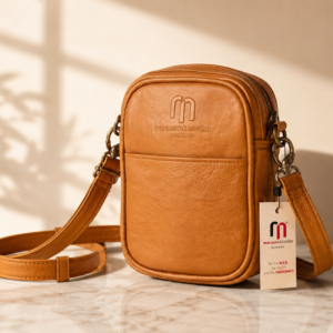 Brown Leather Unisex Sling Bag – Everyday Crossbody