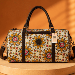 Mandela Print & Buffel Leather Bag – African-Inspired Everyday Carry