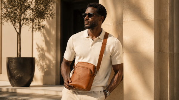 Brown Leather Unisex Sling Bag – Everyday Crossbody