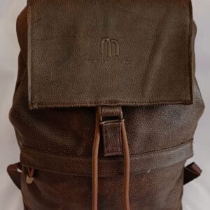 Dark Brown Leather Backpack – Classic Laptop Bag