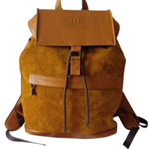 Tan Suede & Leather Backpack | Stylish Laptop Bag South Africa